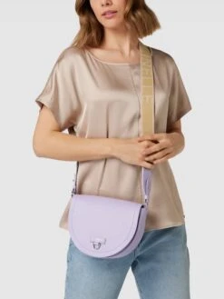 Coccinelle Saddle Bag Mit Label-Detail Modell 'BLAIRE' - Flieder