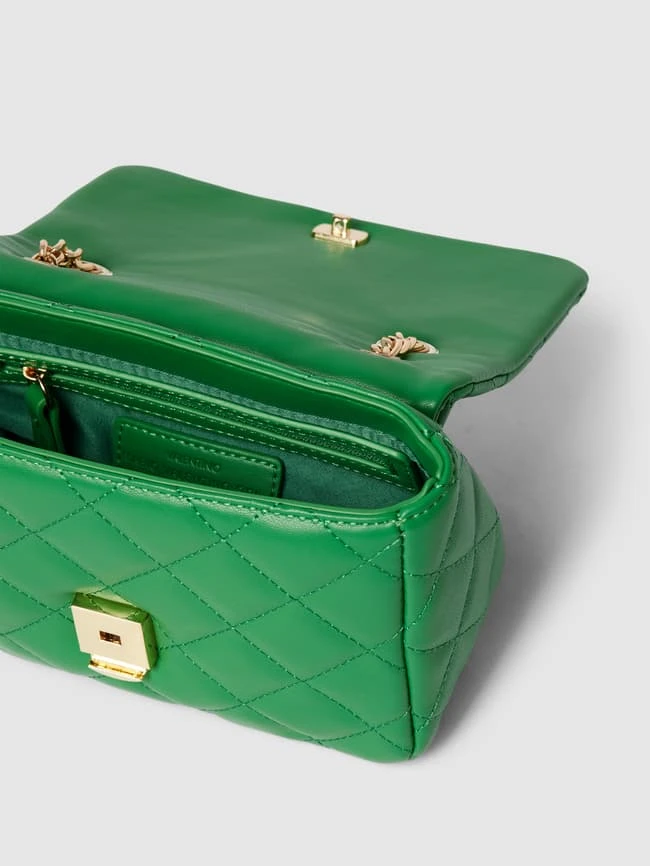VALENTINO BAGS Handtasche Mit Steppnähten Modell 'OCARINA PATTINA' - Dunkelgrün 5 VALENTINO BAGS Handtasche Mit Steppnähten Modell 'OCARINA PATTINA' - Dunkelgrün – Bild 3