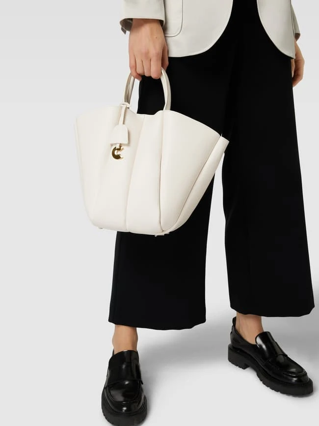 Coccinelle Handtasche Mit Label-Detail Modell 'BUNDIE' - Weiß 3 Coccinelle Handtasche Mit Label-Detail Modell 'BUNDIE' - Weiß