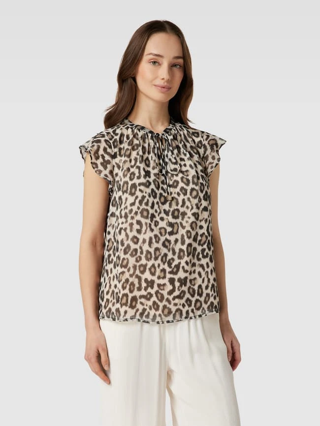 Jake*s Collection Blusenshirt Mit Animal-Print - Ecru 6 Jake*s Collection Blusenshirt Mit Animal-Print - Ecru – Bild 4