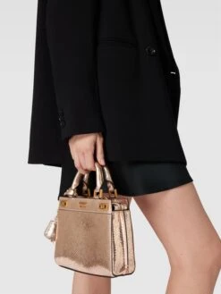 Guess Handtasche Im Metallic-Look Modell 'KATEY MINI SATCHEL' - ROSE GOLD