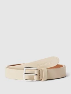 Marc O'Polo Ledergürtel Mit Label-Detail - Ecru