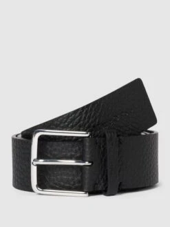 Marc O'Polo Ledergürtel Mit Feinem Muster Modell 'SANU' - Schwarz
