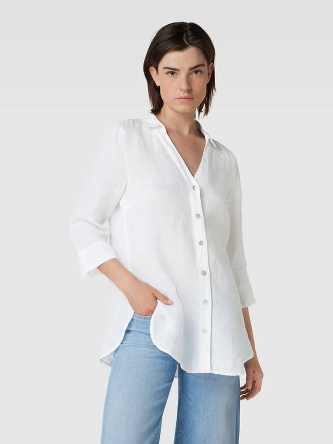 Christian Berg Woman Leinenbluse Mit Knopfleiste - Weiß 6 Christian Berg Woman Leinenbluse Mit Knopfleiste - Weiß – Bild 4