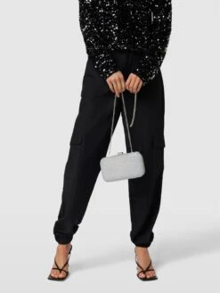 Jake*s Cocktail Clutch Mit Zierbesatz - Silber