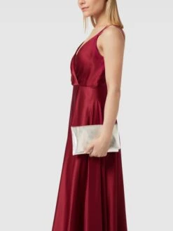 Abro Clutch Im Metallic-Look Modell 'Mimosa' - Gold