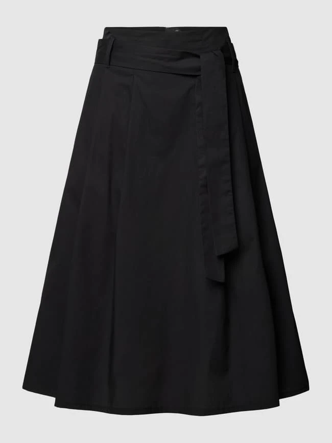 Montego Midirock Mit Bindegürtel - Schwarz 4 Montego Midirock Mit Bindegürtel - Schwarz – Bild 2