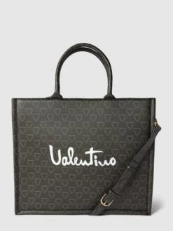 VALENTINO BAGS Shopper Mit Allover-Muster Modell 'SHORE LOGO' - Schwarz