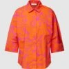 Christian Berg Woman Bluse Aus Baumwolle Mit Allover-Print - Orange