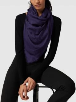BOSS Schal Mit Ausgefransten Abschlüssen Modell 'Leonida' - Pflaume