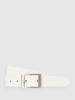 Esprit Ledergürtel Mit Logo-Prägung - Weiß