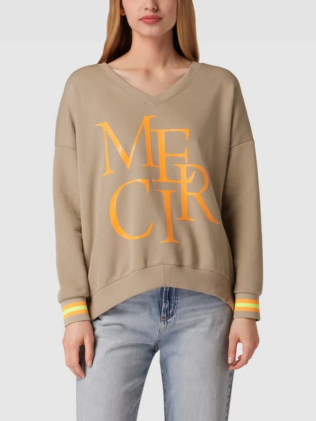 Miss Goodlife Sweatshirt Mit Statement-Print Modell 'MERCI' - Sand 6 Miss Goodlife Sweatshirt Mit Statement-Print Modell 'MERCI' - Sand – Bild 4