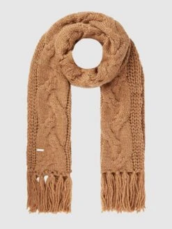 Seeberger Strickschal Mit Strukturmuster - Mittelbraun