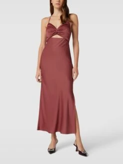 Jake*s Cocktail Cocktailkleid Mit Wasserfallausschnitt - Rostrot