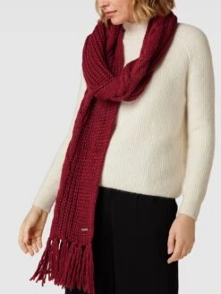 Seeberger Strickschal Mit Strukturmuster - Pink