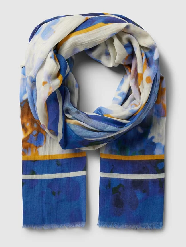 Marc O'Polo Schal Mit Allover-Muster - Marineblau 3 Marc O'Polo Schal Mit Allover-Muster - Marineblau – Bild 2