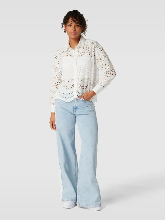 Only Bluse Mit Strukturmuster Modell 'LALISA' - Weiß 3 Only Bluse Mit Strukturmuster Modell 'LALISA' - Weiß