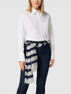 Fraas Schal Mit Streifenmuster - Marineblau