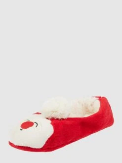 CAPELLI NEW YORK Hausschuhe Mit Teddyfutter - Rot