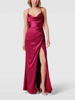 Luxuar Abendkleid Mit Wasserfall-Ausschnitt - Pink