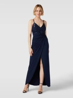Lipsy Abendkleid Mit Paillettenbesatz - Marineblau