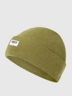 MOSS COPENHAGEN Beanie Mit Label-Patch Modell 'Mojo' - Khaki