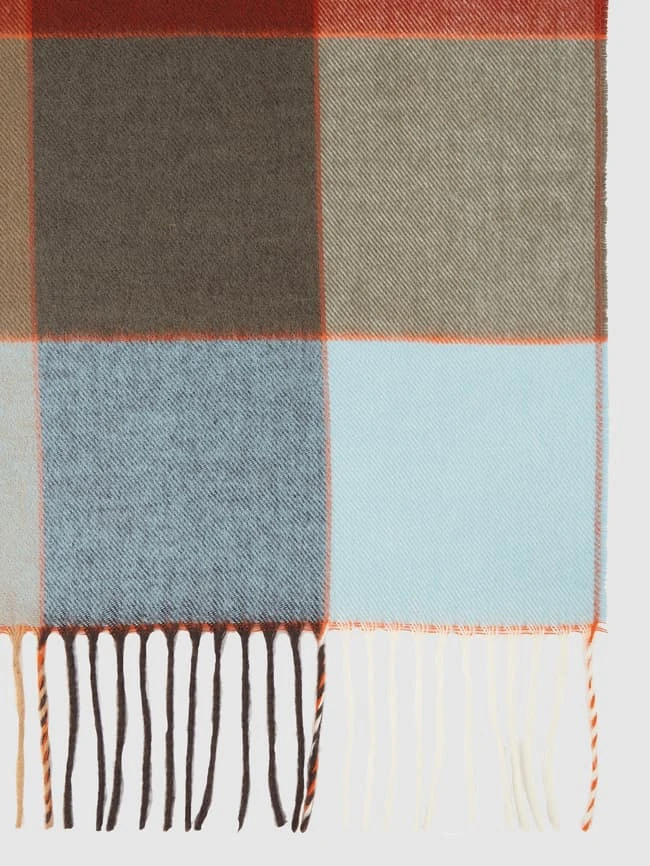 Fraas Schal Mit Karomuster - Helltürkis 4 Fraas Schal Mit Karomuster - Helltürkis – Bild 2