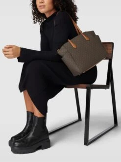 MICHAEL Michael Kors Tote Bag Mit Allover-Muster Modell 'MARILYN' - Dunkelbraun