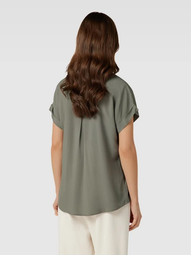 Montego Blusenshirt Aus Reiner Viskose Mit Kellerfalte - Schilf 7 Montego Blusenshirt Aus Reiner Viskose Mit Kellerfalte - Schilf – Bild 5