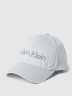 CK Calvin Klein Base Cap Mit Label-Stitching - Hellblau