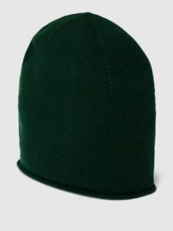 Christian Berg Woman Beanie Aus Kaschmir Mit Rollsaum - Dunkelgrün