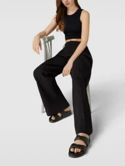 Only Pantoletten In Two-Tone-Machart - Schwarz