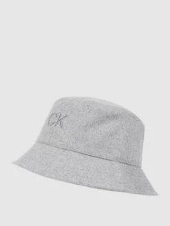 CK Calvin Klein Fischerhut Aus Wollmischung - Hellgrau