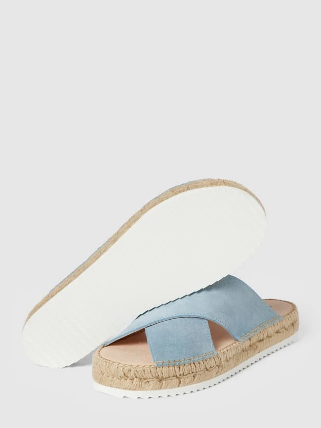 Espadrij Slides Mit Strukturierter Sohle Modell 'Croisette' - Hellblau 7 Espadrij Slides Mit Strukturierter Sohle Modell 'Croisette' - Hellblau – Bild 5