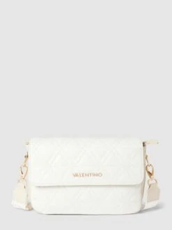 VALENTINO BAGS Umhängetasche Mit Steppnähten Modell 'PALM' - Ecru