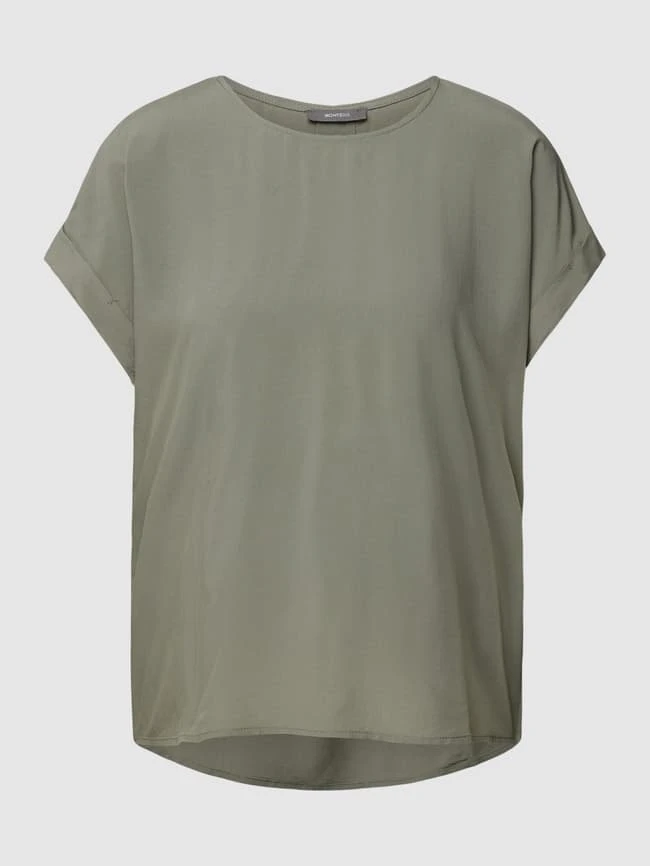 Montego Blusenshirt Aus Reiner Viskose Mit Kellerfalte - Schilf 4 Montego Blusenshirt Aus Reiner Viskose Mit Kellerfalte - Schilf – Bild 2