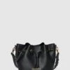 VALENTINO BAGS Bucket Bag Mit Label-Details Modell 'SEYCHELLES' - Schwarz