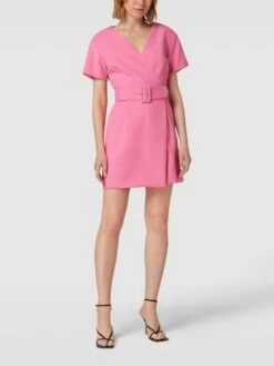 HUGO Minikleid Mit Taillengürtel Modell 'Kabusas' - Neon Pink