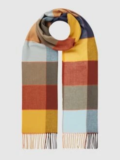 Fraas Schal Mit Karomuster - Helltürkis