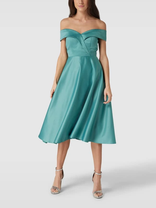 TROYDEN COLLECTION Knielanges Kleid Mit Herz-Ausschnitt - Mint 3 TROYDEN COLLECTION Knielanges Kleid Mit Herz-Ausschnitt - Mint