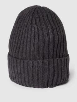 Jake*s Casual Beanie Mit Ripp-Struktur - Anthrazit