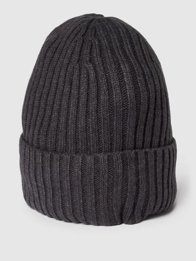 Jake*s Casual Beanie Mit Ripp-Struktur - Anthrazit 3 Jake*s Casual Beanie Mit Ripp-Struktur - Anthrazit