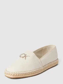 CK Calvin Klein Espadrilles Mit Label-Applikation - Ecru