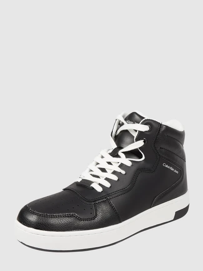 Calvin Klein Jeans High Top Sneaker Aus Leder - Schwarz 3 Calvin Klein Jeans High Top Sneaker Aus Leder - Schwarz