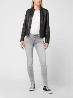 Jilani Lederjacke Im Biker-Look Modell 'Ylvi' - Schwarz