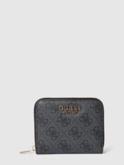 Guess Portemonnaie Mit Allover-Print Modell 'LAUREL' - Schwarz