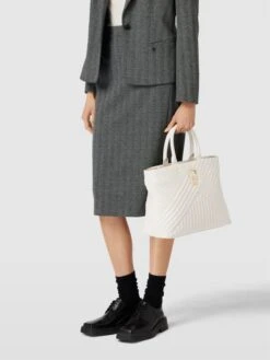 Liu Jo White Tote Bag In Leder-Optik Modell 'Achala' - Stein