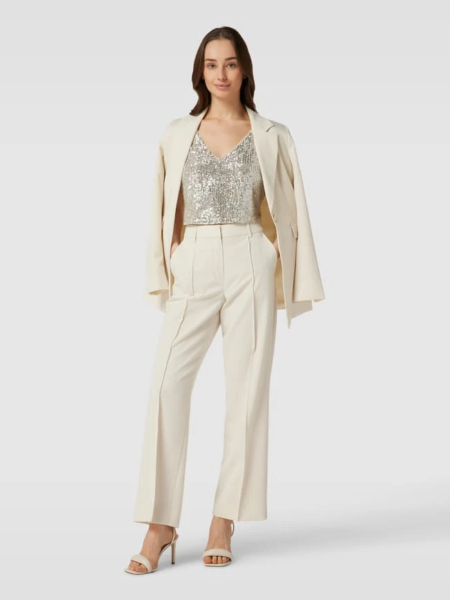 Jake*s Cocktail Crop Top Mit Paillettenbesatz - Silber 3 Jake*s Cocktail Crop Top Mit Paillettenbesatz - Silber