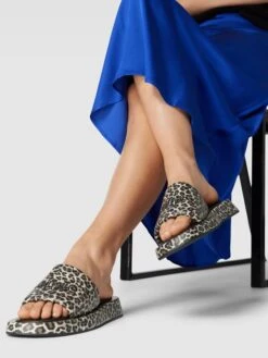 Marc Cain Bags & Shoes Slides Mit Animal-Print - Schwarz