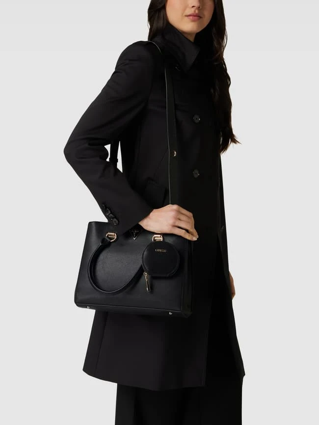 Guess Handtasche Mit Label-Applikation Modell 'ECO ALEXIE' - Schwarz 3 Guess Handtasche Mit Label-Applikation Modell 'ECO ALEXIE' - Schwarz